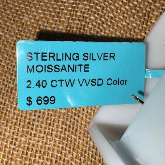 14 K Gold Over Solid Sterling Silver 2.4 Carat Moissanite Earrings. $699 retail - Picture 4 of 8